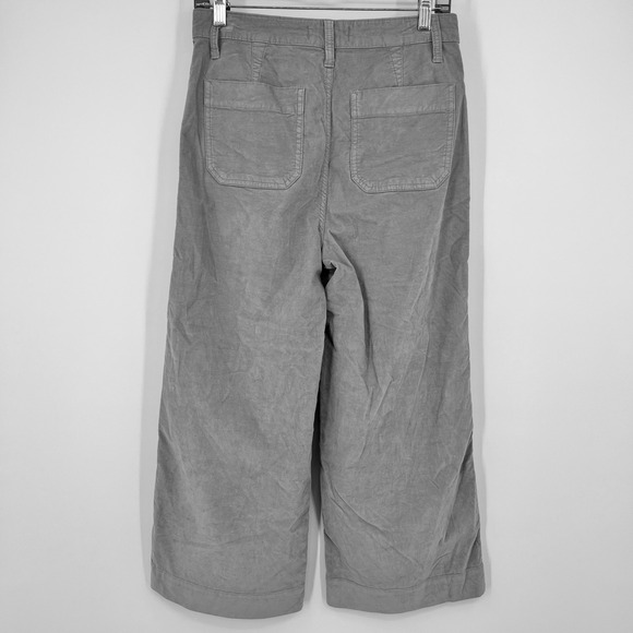 Madewell Velvetteen Wide Leg Crop Pants Dusty Rain Drop Blue High Rise 27 - Picture 9 of 11